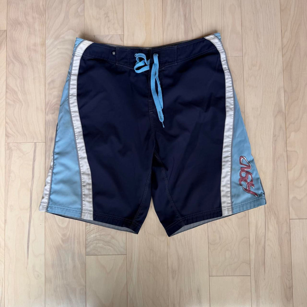 Billabong vintage y2k redsand blue on blue striped surfer, view 2