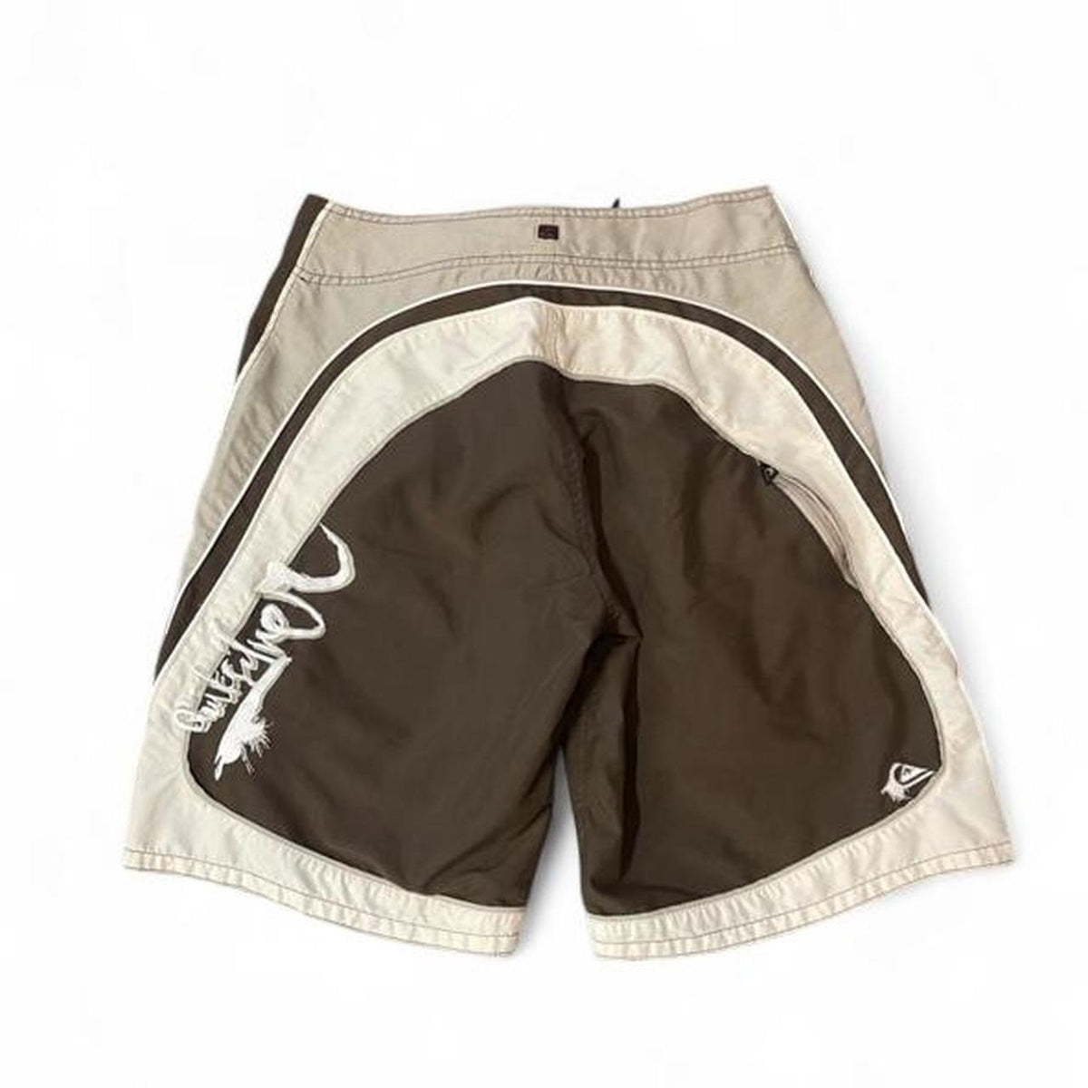 Sick vintage brown quiksilver board shorts size 31
